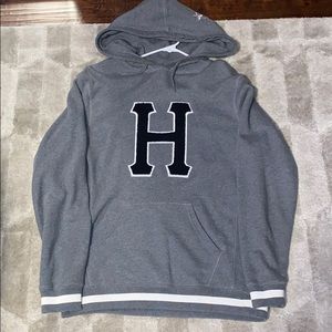 HUF “H” gray hoodie